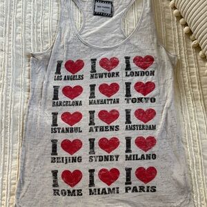 Johnny Was I Love Cities Graphic Tank Top